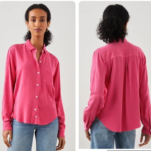 Rails Ingrid Raw Shirt in Hibiscus SzLarge - Picture 1 of 13